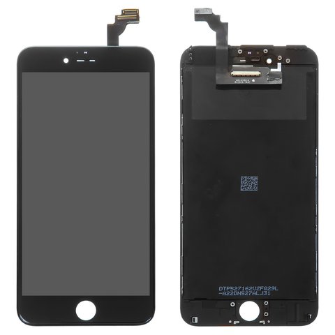 Дисплей для iPhone 6 Plus, черный, с рамкой, Оригинал переклеено стекло 