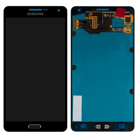Дисплей для Samsung A700 Galaxy A7, черный, синий, без рамки, Original PRC , original glass
