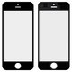 Скло корпуса для Apple iPhone 5, iPhone 5C, iPhone 5S, iPhone SE, чорне, Original (PRC)