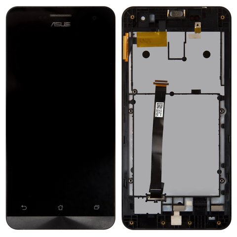 Дисплей для Asus ZenFone 5 A500CG , ZenFone 5 A500KL , ZenFone 5 A501CG , чорний, з рамкою
