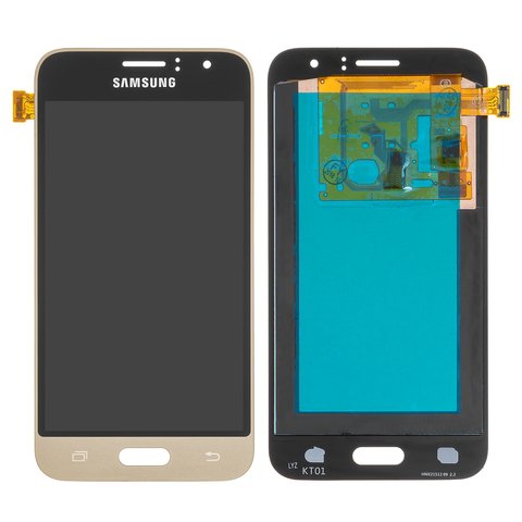 Дисплей для Samsung J120 Galaxy J1 2016 , золотистый, без рамки, High Copy, OLED 