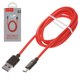 USB кабель Hoco X11, USB тип-C, USB тип-A, 120 см, 5 А, чорний, червоний