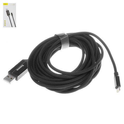 USB кабель Baseus Yiven, USB тип A, Lightning, 500 см, 2 A, черный, #CALYW M01
