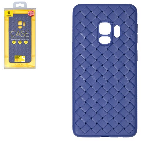 Чехол Baseus для Samsung G960 Galaxy S9, синий, плетёный, пластик, #WISAS9 BV15