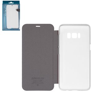 Чохол Nillkin Sparkle laser case для Samsung G955 Galaxy S8 Plus, білий, книжка, пластик, PU шкіра, #6902048138568