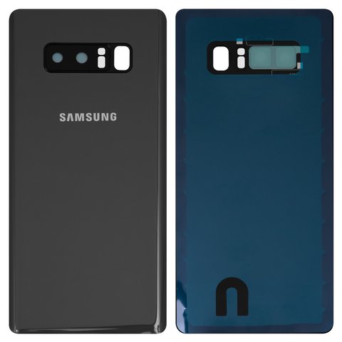 Задня панель корпуса для Samsung N950F Galaxy Note 8, сіра, повна, із склом камери, Original PRC , orchid gray