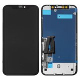Дисплей для iPhone XR, чорний, з рамкою, Copy, з захисним екраном дисплея, (TFT), YOUDA