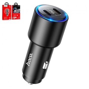 Автомобильное зарядное устройство Hoco NZ3, черное, Quick Charge, 40 Вт, 2 порта, 12 24 B, #6931474748263
