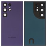 Задняя панель корпуса для Samsung S928 Galaxy S24 Ultra, фиолетовая, со стеклом камеры, titanium viole