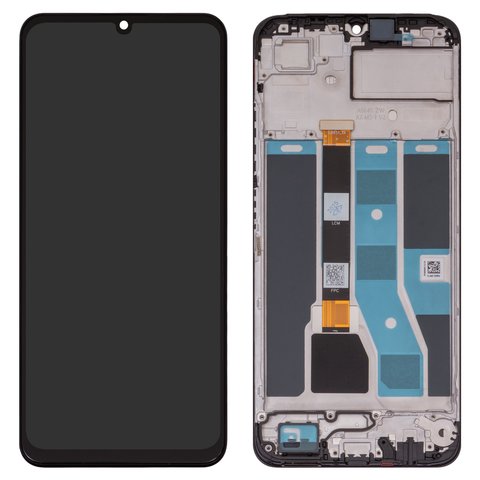 Дисплей для Realme C53 NFC, черный, с рамкой, Original PRC 