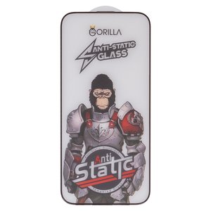 Защитное стекло Gorilla для Apple iPhone 16 Pro Max, совместимо с чехлом, Full Glue, Anti Static, черный