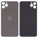 Задня панель корпуса для iPhone 11 Pro Max, сіра, не потрібно знімати скло камери, Original (PRC), big hole, matte space gray