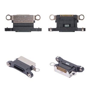 Конектор зарядки для iPhone 13, iPhone 13 mini, iPhone 13 Pro, iPhone 13 Pro Max, чорний, Lightning