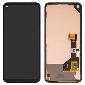 Дисплей для Google Pixel 5a 5G, чорний, з рамкою, Сopy, TFT 