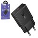 Мережевий зарядний пристрій Hoco N74, 25 Вт, Power Delivery (PD), чорний, 1 порт, gan, #6942007661218