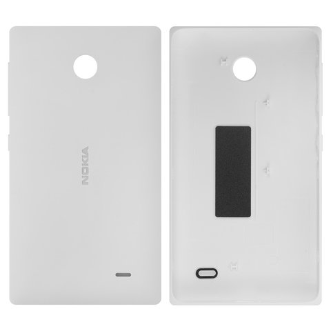 Housing Back Cover compatible with Nokia X Dual Sim, white, with side button 