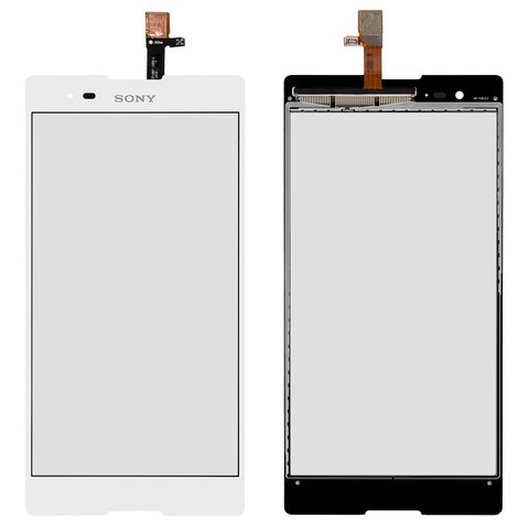 Cristal táctil puede usarse con Sony D5322 Xperia T2 Ultra DS, blanco