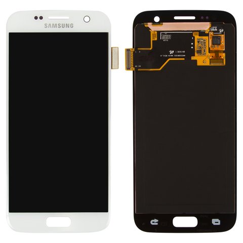 LCD compatible with Samsung G930 Galaxy S7, white, without frame, Original PRC , original glass 