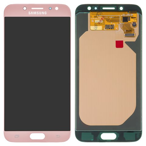 LCD compatible with Samsung J730 Galaxy J7 2017 , pink, without frame, original change glass 