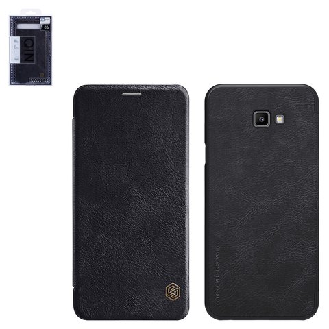 Case Nillkin Qin leather case compatible with Samsung J410 Galaxy J4 Core, J410F Galaxy J4 Core, black, flip, PU leather, plastic  #6902048169777