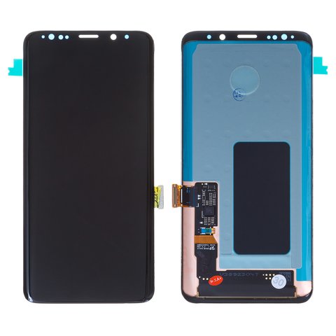 LCD compatible with Samsung G965 Galaxy S9 Plus, black, without frame, original change glass 