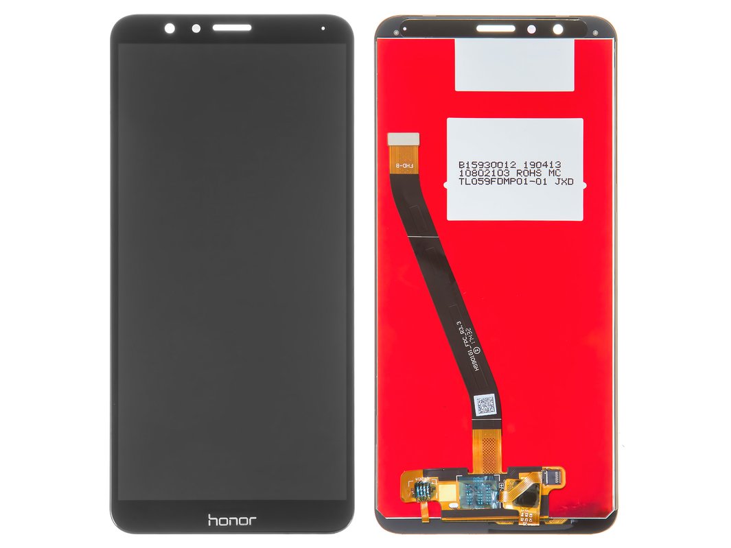 Дисплей для Huawei Honor 7X, черный, класс B, лого Honor, без рамки, High  Copy, BND-L21 - All Spares