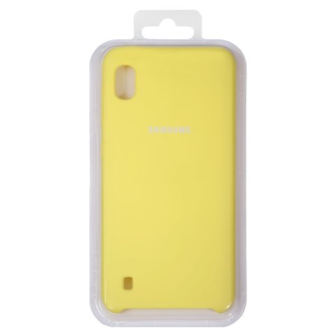 Case compatible with Samsung A105 Galaxy A10, yellow, Original Soft Case, silicone, lemonade 65  
