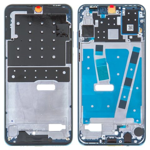 Parte media de carcasa puede usarse con Huawei P30 Lite, azul, marco para fijar pantalla