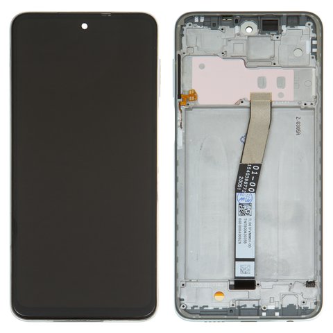 LCD compatible with Xiaomi Redmi Note 9 Pro, Redmi Note 9S, gray, with frame, High Copy, M2003J6B2G, M2003J6A1G 