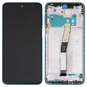 Pantalla LCD puede usarse con Xiaomi Redmi Note 9 Pro, Redmi Note 9S, verde, con marco, original vidrio reemplazado , M2003J6B2G, M2003J6A1G