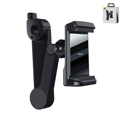 Car Holder Baseus, black, sliding, for headrest, with wireless charger, with USB cable Type C, 15 W  #WXHZ 01