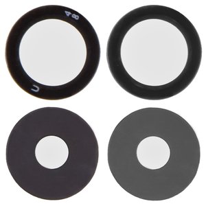 Camera Lens compatible with Samsung A035F Galaxy A03, black, without frame, set 2 pcs. 