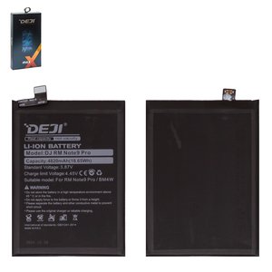 Battery Deji BM4W compatible with Xiaomi Redmi Note 9 Pro 5G, Li ion, 3.87 V, 4820 mAh 
