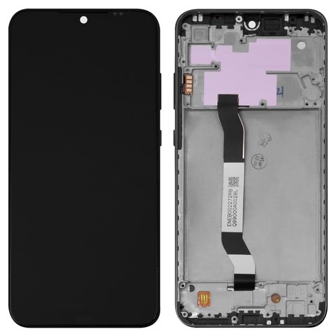 LCD compatible with Xiaomi Redmi Note 8T, black, Logo Redmi, with frame, High Copy 