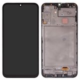 LCD compatible with Samsung A245 Galaxy A24, (black, with frame, Original (PRC))