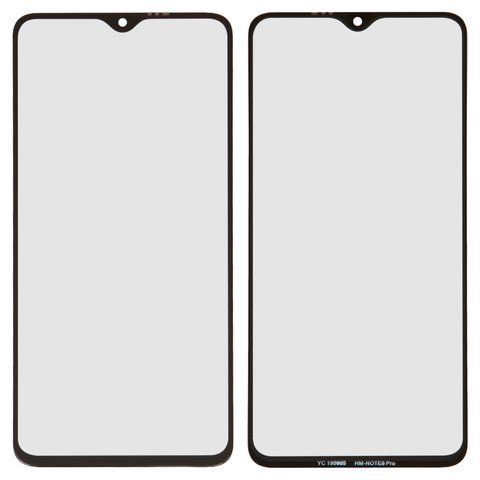 Vidrio de carcasa puede usarse con Xiaomi Redmi Note 8 Pro, con película OCA, negro