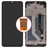 Дисплей для ZTE Blade 20 Smart, черный, с рамкой, High Copy, V2050