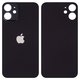 Housing Back Cover compatible with iPhone 12 mini, (black, no need to remove the camera glass, Original (PRC), big hole)
