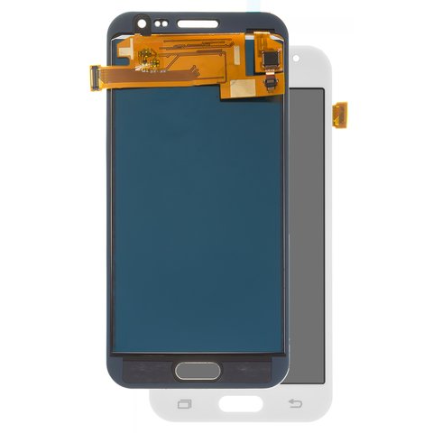 LCD compatible with Samsung J200 Galaxy J2, white, without adjustment of light, without frame, Copy, TFT  