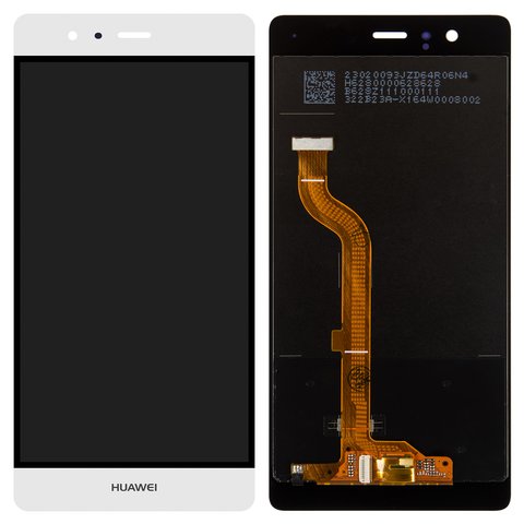 LCD compatible with Huawei P9, white, without frame, original change glass  , EVA L09 Single SIM ; EVA L19, EVA L29 Dual SIM  