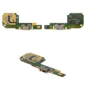 Flat Cable compatible with Xiaomi Redmi 6, Redmi 6A, charge connector, with microphone, with components, Original PRC , charging board, M1804C3DG, M1804C3DH, M1804C3DI 