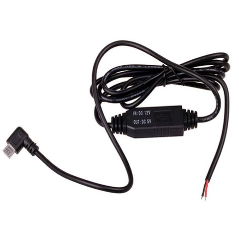 Car Voltage Converter 12 V to 5 V with MicroUSB Connector Left Angle Shaped 