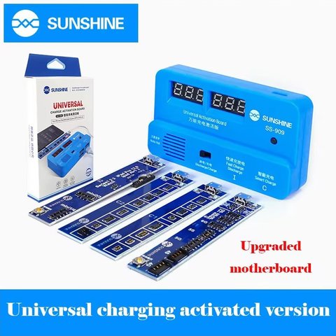 Battery Activation Cable Sunshine SS 909, with digital charging indicator, battery activation board, iphone 6 15 pro Max  Android  ipad 