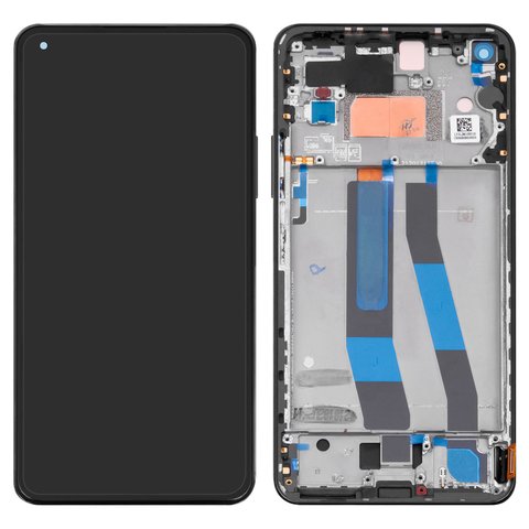 LCD compatible with Xiaomi Mi 11 Lite, Mi 11 Lite 5G, black, with frame, High Copy, OLED #WM6556Z21 1