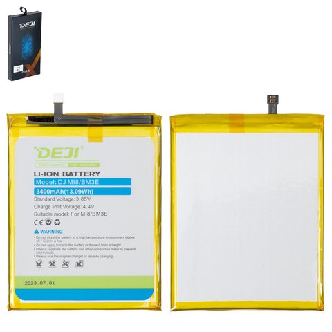 Battery Deji BM3E compatible with Xiaomi Mi 8, Li ion, 3.85 V, 3400 mAh