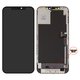 LCD compatible with iPhone 12 Pro Max, (black, with frame, HC, without IC, with camera and proximity sensor plastics, (OLED), GX OEM hard)