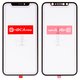 Housing Glass G+OCA PRO compatible with iPhone X, (with OCA film, black)