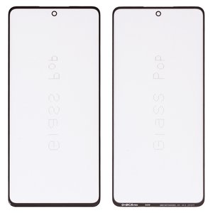Housing Glass G+OCA PRO compatible with Samsung M526 Galaxy M52, with OCA film, black 
