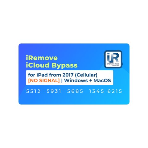 iRemove iCloud Bypass for iPad from 2017 Cellular  [NO SIGNAL] | Windows + MacOS
