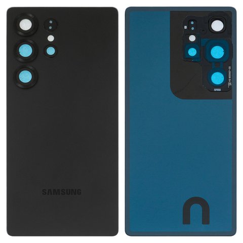 Housing Back Cover compatible with Samsung S938 Galaxy S25 Ultra, black, with component, with camera lens, Original PRC , titanium black 